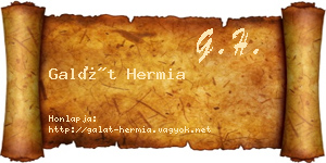 Galát Hermia névjegykártya